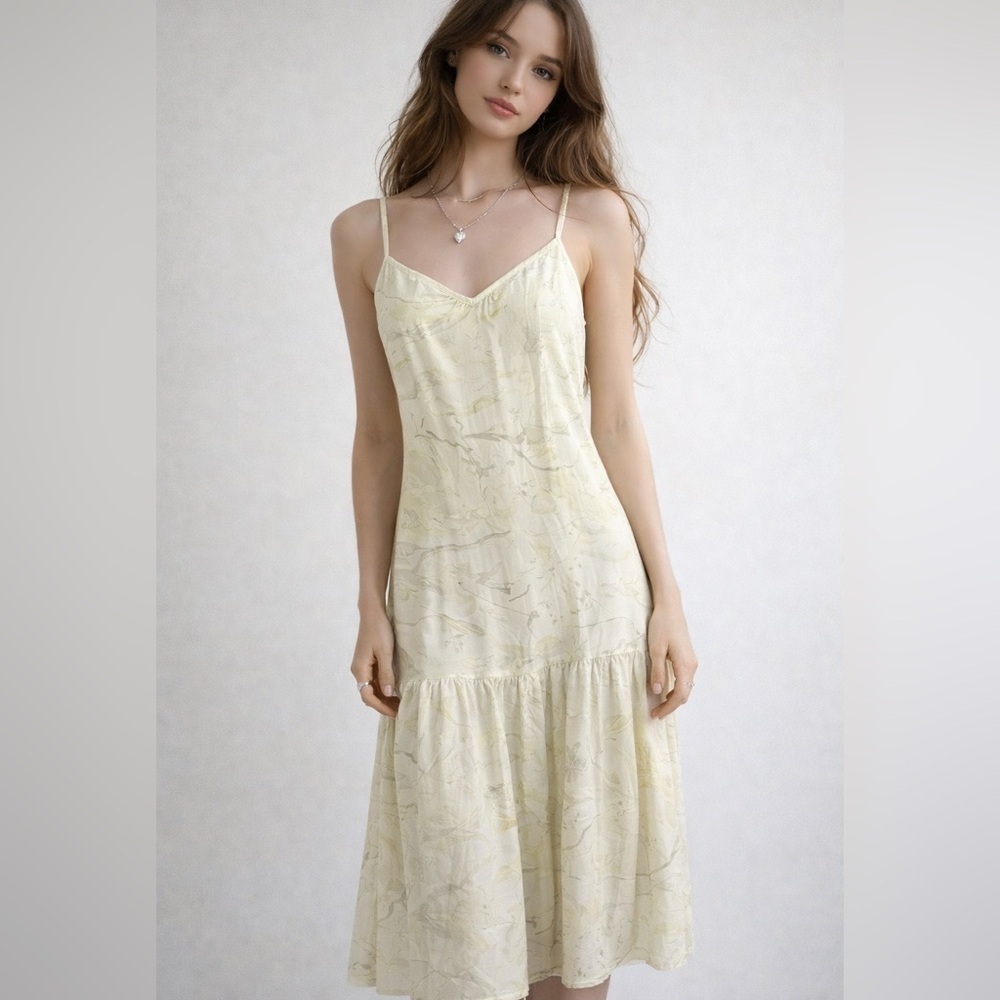 NWT Vacancy Maxi Dress Ice  Dye/Green Tie Dye L